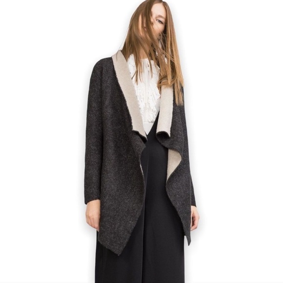 Zara Knit Wool Open Front Cardigan - Picture 1 of 6
